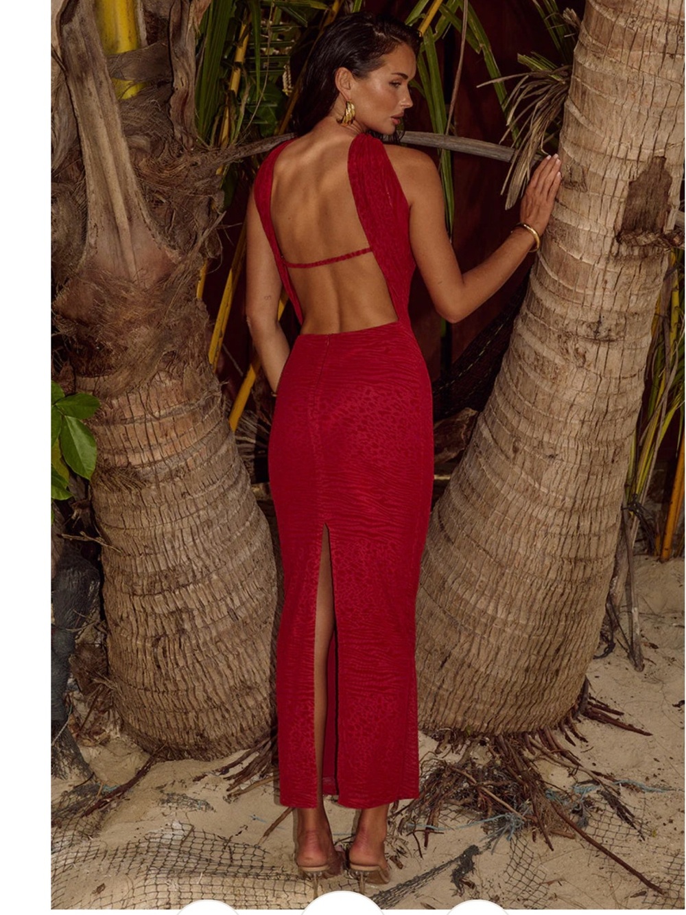 Backless Red Maxi Dress - Elegant Evening Dress